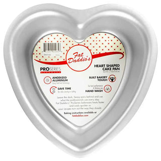 Fat Daddio | Heart Cake Pan Solid Bottom 8" x3" | Valentines Party Supplies NZ