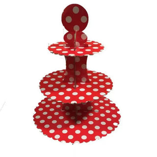 unknown | polka dot cupcake stand red | mickey mouse party supplies
