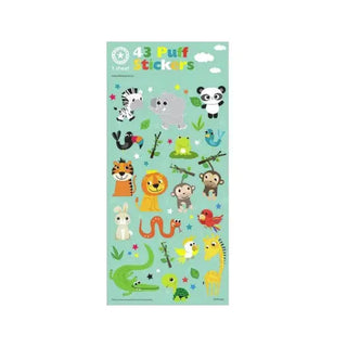 Jungle Animals Puff Stickers | Jungle Animal Party Supplies