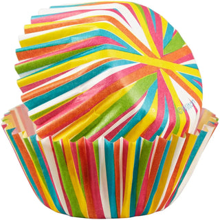 Wilton | colour wheel mini cupcake papers set of 100 | rainbow party supplies