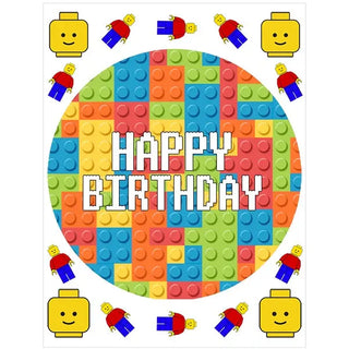 Building Blocks Edible Cake Image | Lego Party Supplies NZ