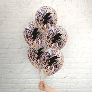 Pop Balloons | Superhero Lightning Bolt Confetti Balloons | Superhero Party Supplies NZ