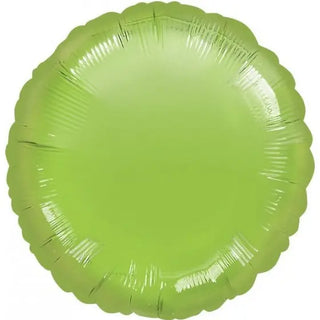 Anagram | Metallic Lime Green Round Foil Balloon | Lime Party Theme & Supplies
