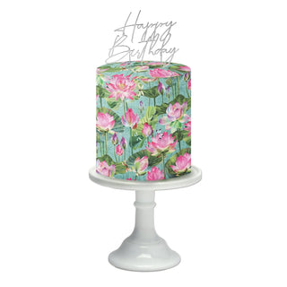 Build a Birthday | Lotus Bloom Edible Cake Wrap | Floral Party Supplies NZ