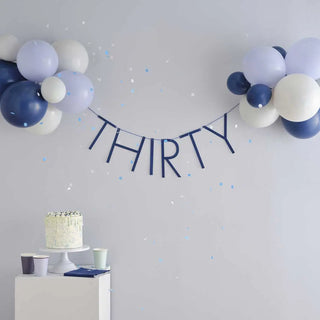 Ginger Ray | Navy 30th Birthday Balloon Bunting | 30th Birthday Party Supplies NZ