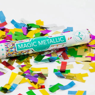 Metallic Confetti Cannon | Rainbow Party Supplies