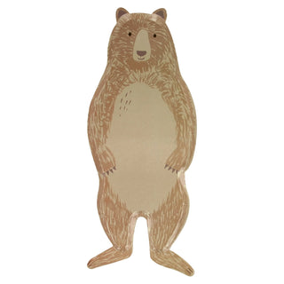 Meri Meri | Brown Bear Large Plates | Woodland Party Supplies NZ