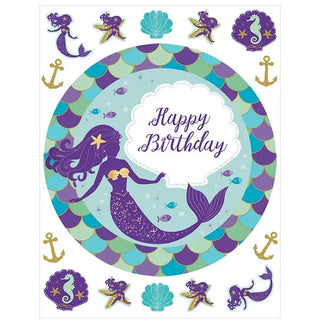 Mermaid Wishes Edible Cake Image | Mermaid Party Supplies NZ