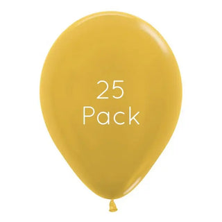 Metallic Gold Balloons - 25 Pkt