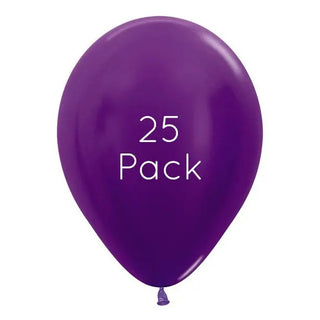 Metallic Purple Violet Balloons - 25 Pkt