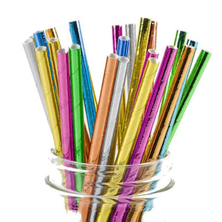 Metallic Paper Straws | Metallic Party Supplies