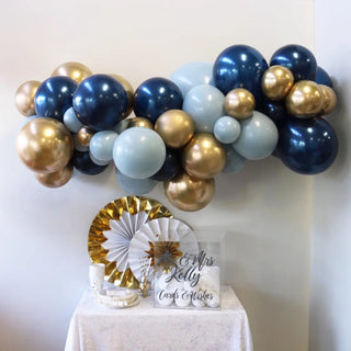 Midnight Hour Balloon Garland | Navy & Gold Party Supplies