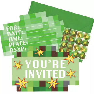 Minecraft TNT Invitations | Minecraft Party Supplies