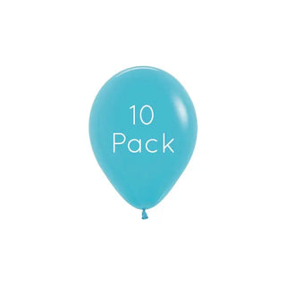 Caribbean Blue Mini Balloons - 10 Pkt