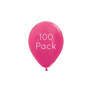 Metallic Fuchsia Mini Balloons - 100 Pkt