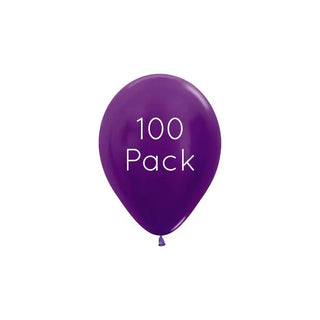 Metallic Purple Violet Mini Balloons - 100 Pkt