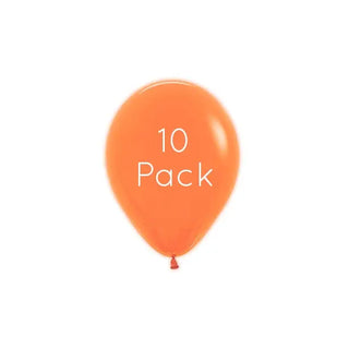Neon Orange Mini Balloons - 10 Pkt