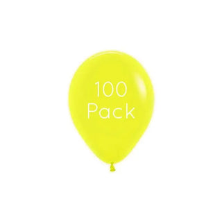Neon Yellow Mini Balloons - 100 Pkt