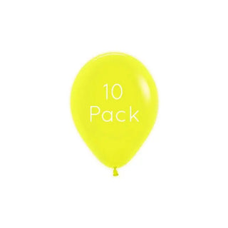 Neon Yellow Mini Balloons - 10 Pkt
