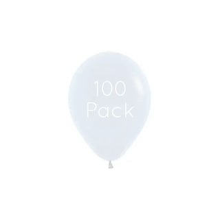 White Mini Balloons - 100 Pkt