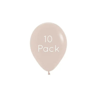 White Sand Mini Balloons - 10 Pkt