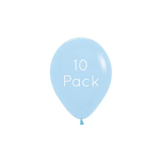 Pastel Matte Blue Mini Balloons | Pastel Blue Party Supplies