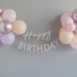 Ginger Ray | Pastel Pink Birthday Banner | Pastel Party Supplies NZ