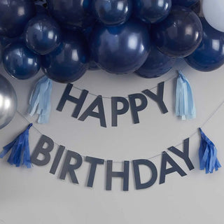 Ginger Ray | Blue Happy Birthday Bunting | Blue Party Supplies Nz