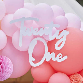 Ginger Ray | Twenty One Sign | 21st Birthday Party Supplies NZ