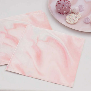 Ginger Ray | Pink Marble Napkins | Pink Party Supplies NZ