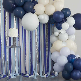 Ginger Ray | Blue Streamer & Balloon Backdrop | Blue Party Supplies NZ