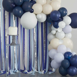Ginger Ray | Blue Streamer & Balloon Backdrop | Blue Party Supplies NZ
