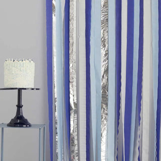 Ginger Ray | Blue & Silver Streamer Backdrop | Blue Party Supplies NZ
