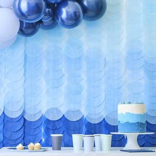 Ginger Ray | Blue Paper Backdrop | Blue Party Supplies NZ