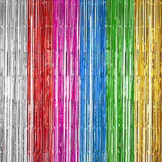 Multi Colour Foil Slit Curtain | Door Curtains