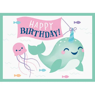 Narwhal Rectangle Edible Cake Image | Narwhal Party Supplies