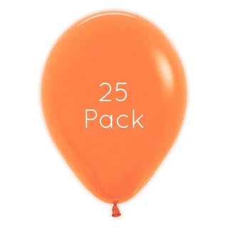 Neon Orange Balloons - 25 Pkt