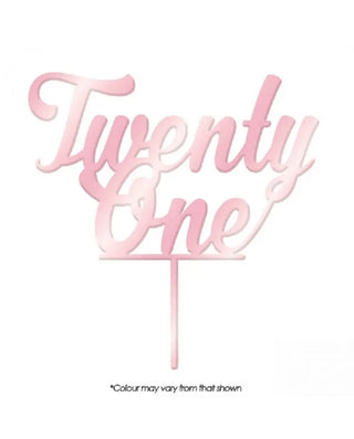 Cake craft | twenty one cake topper | 21st party supplies