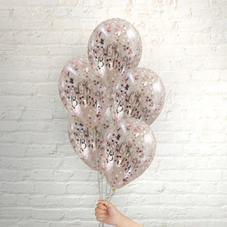 Pop Balloons | Pink Confetti Balloons | Baby Shower Supplies NZ