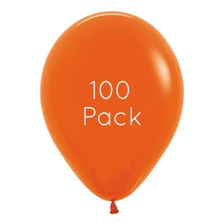 Sempertex | Orange Balloons 100 Pack | Orange Party Supplies NZ