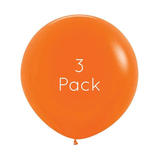60cm Giant Orange Balloon - 3 Pkt