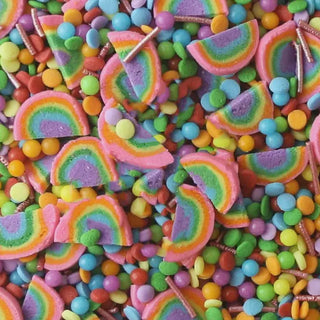 Cakers Pantry | Over the rainbow sprinkle medley | Rainbow party supplies NZ