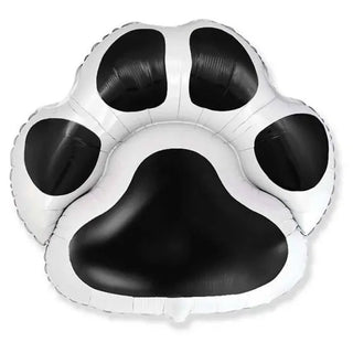 Black Pawprint Supershape Foil Balloon | Animal Party Supplies NZ