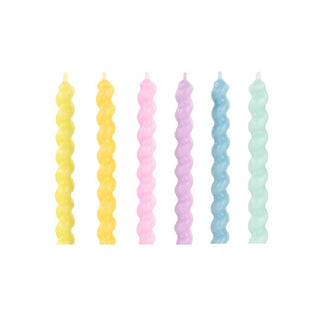 Pastel Spiral Candles | Pastel Party Supplies NZ