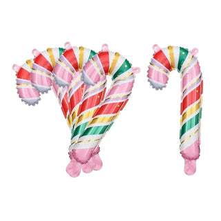 Pastel Candy Cane Foil Balloons | Christmas Party Supplies NZ