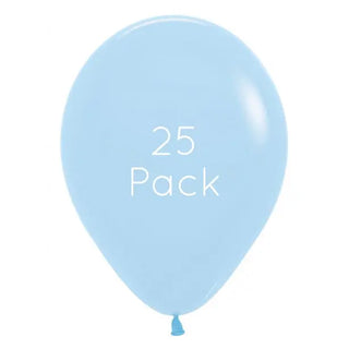 Pastel Matte Blue Balloons - 25 Pkt