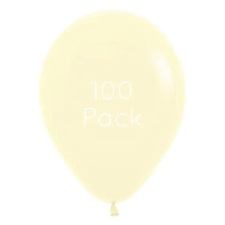 Sempertex | Pastel Matte Yellow Balloons | Yellow Party Supplies NZ