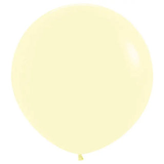 Giant Pastel Matte Yellow Balloon - 90cm