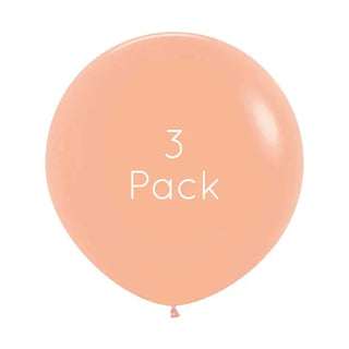 60cm Giant Peach Blush Balloon - 3 Pkt