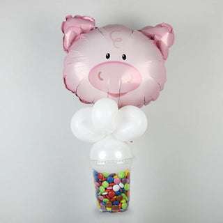 Pig Balloon Candy Cup | Farm Party Supplies